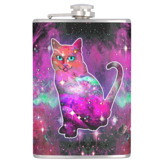 Kosmische Katze Iota Flachmann (Vorderseite)