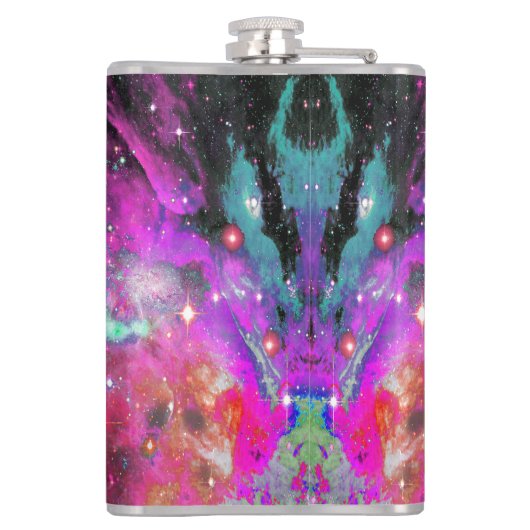 Kosmische Katze Iota Flachmann (Rückseite)