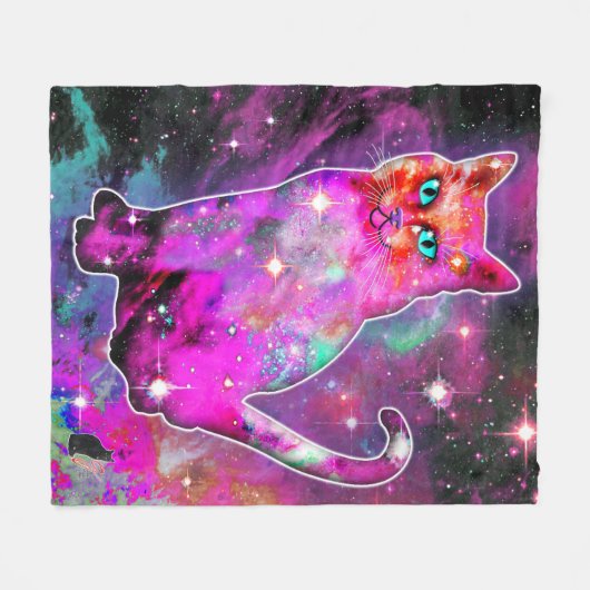 Kosmische Katze Iota Fleecedecke (Vorderseite (Horizontal))