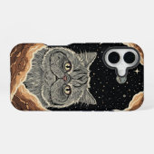 Kosmische Katze iPhone 16 Hülle (Rückseite (Horizontal))