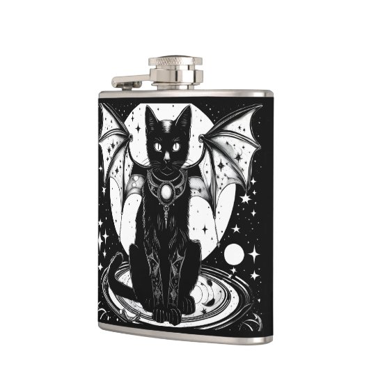 Kosmische Katze - Katze I Flachmann (Links)