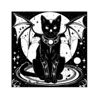 Kosmische Katze - Katze I Gummistempel