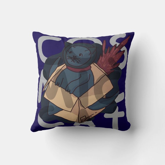 Kosmische Katze Kissen (Rückseite)