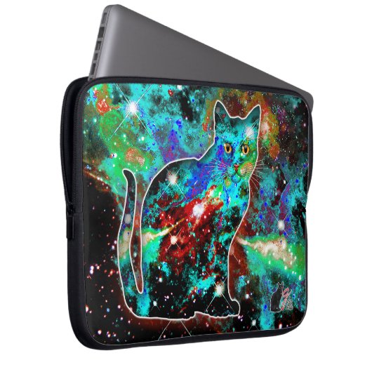 Kosmische Katze Lambda Elektronik-Bag Laptopschutzhülle (Vorne Rechts)