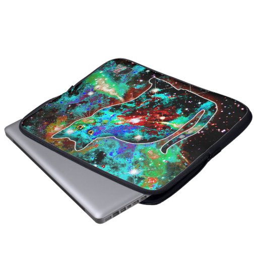 Kosmische Katze Lambda Elektronik-Bag Laptopschutzhülle (Vorne Knopf)