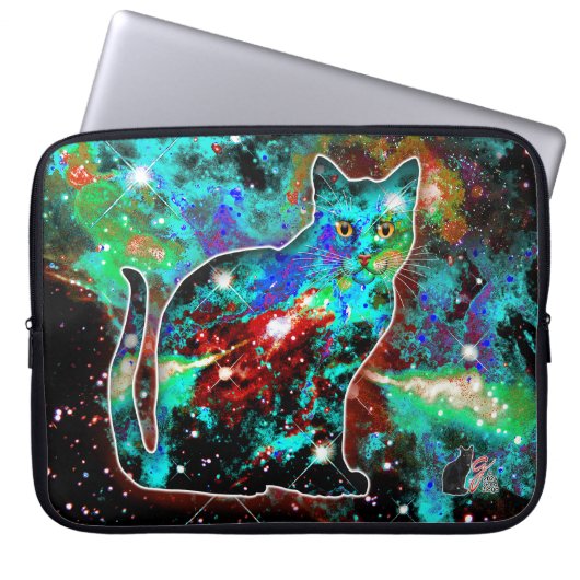 Kosmische Katze Lambda Elektronik-Bag Laptopschutzhülle (Vorderseite)