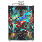 Kosmische Katze Lambda Flachmann (Vorderseite)