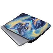 Kosmische Katze Laptopschutzhülle (Vorne Knopf)