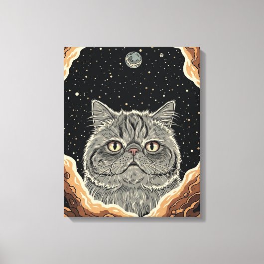 Kosmische Katze Leinwanddruck (Vorderseite)
