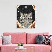 Kosmische Katze Leinwanddruck (Insitu (Wohnzimmer))