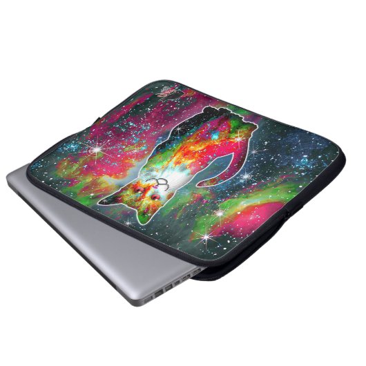 Kosmische Katze Omega Electronics Bag Laptopschutzhülle (Vorne Knopf)