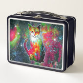Kosmische Katze Omega Metal Lunchbox (Vorderseite)