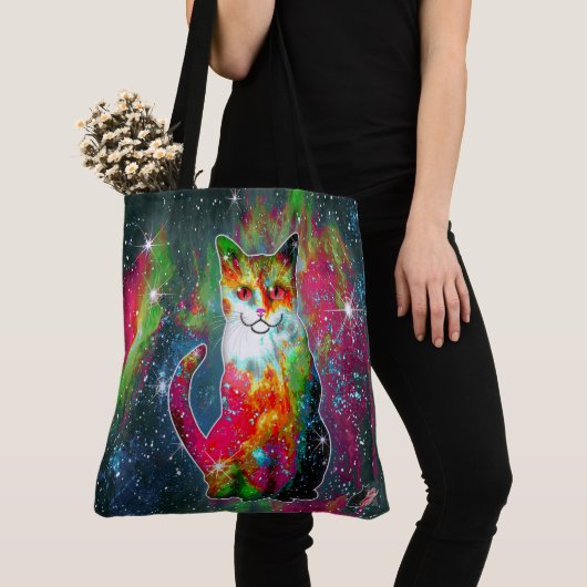 Kosmische Katze Omega Tasche (Von Nahem)