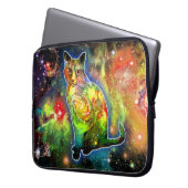 Kosmische Katze Omicron Electronics Bag Laptopschutzhülle (Vorderseite Links)
