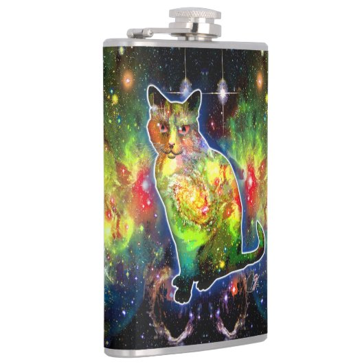 Kosmische Katze Omicron Flachmann (Rechts)