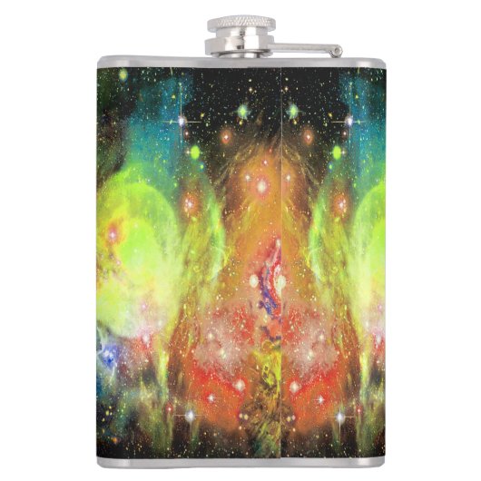 Kosmische Katze Omicron Flachmann (Rückseite)