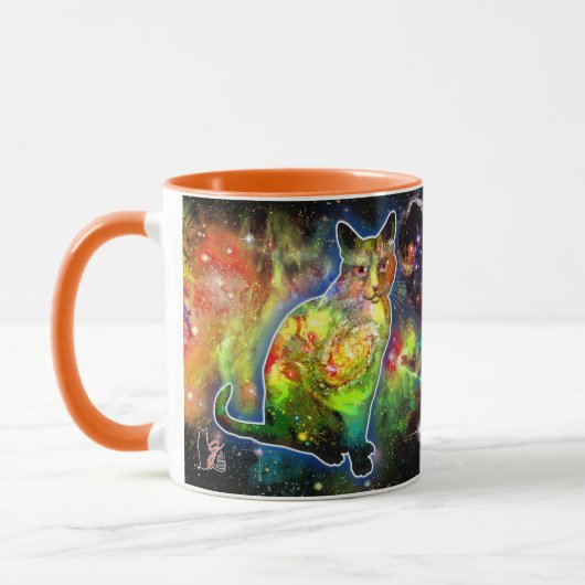 Kosmische Katze Omicron Tasse (Links)