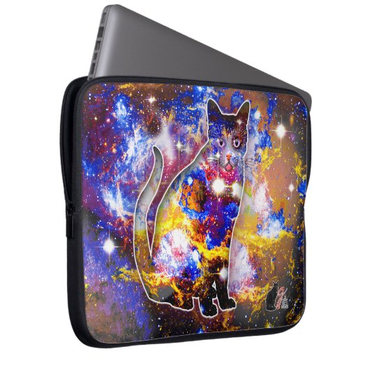 Kosmische Katze Psi Electronics Bag Laptopschutzhülle (Vorne Rechts)