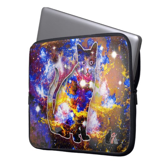 Kosmische Katze Psi Electronics Bag Laptopschutzhülle (Vorderseite Links)