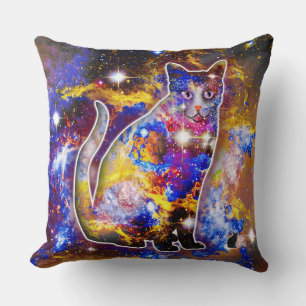 Kosmische Katze Psi Kissen