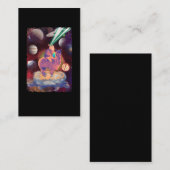 Kosmische Katze Reiten Llama Alpaca Schildkröte Ra Visitenkarte (Vorne/Hinten)