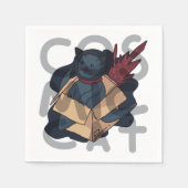 Kosmische Katze Serviette (Vorderseite)