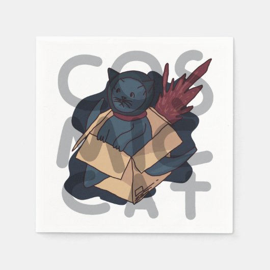 Kosmische Katze Serviette (Vorderseite)