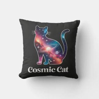 Kosmische Katze Silhouette Galaxy Space Stars Cele Kissen
