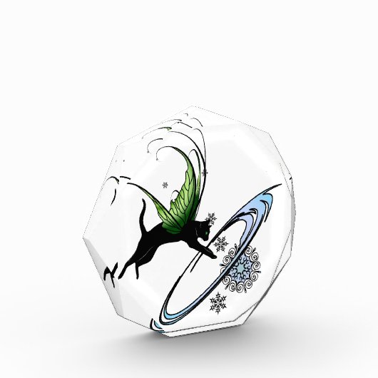 Kosmische Katze Snowflake Fotoblock (Links)