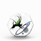 Kosmische Katze Snowflake Fotoblock (Vorderseite)