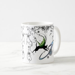 Kosmische Katze Snowflake Kaffeetasse
