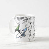 Kosmische Katze Snowflake Kaffeetasse (Vorderseite Links)