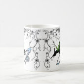 Kosmische Katze Snowflake Kaffeetasse (Mittel)