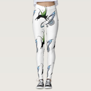 Kosmische Katze Snowflake Leggings