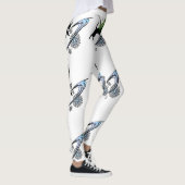 Kosmische Katze Snowflake Leggings (Rechts)