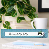Kosmische Katze Snowflake Namensplakette