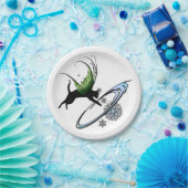 Kosmische Katze Snowflake Pappteller (Party)
