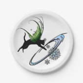 Kosmische Katze Snowflake Pappteller (Vorderseite)