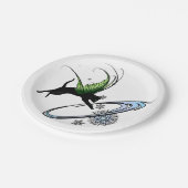 Kosmische Katze Snowflake Pappteller (Schrägansicht)