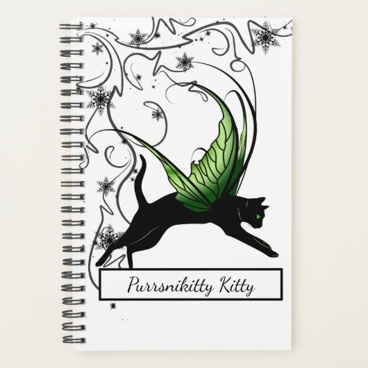 Kosmische Katze Snowflake Planer (Vorderseite)