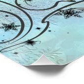 Kosmische Katze Snowflake Poster (Ecke)