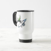 Kosmische Katze Snowflake Reisebecher (Vorderseite Links)