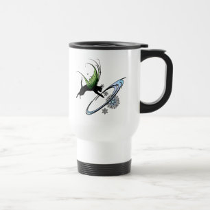 Kosmische Katze Snowflake Reisebecher
