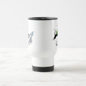 Kosmische Katze Snowflake Reisebecher (Mittel)
