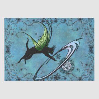 Kosmische Katze Snowflake Seidenpapier