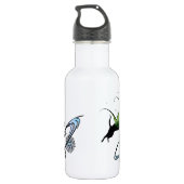 Kosmische Katze Snowflake Trinkflasche (Rückseite)