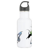 Kosmische Katze Snowflake Trinkflasche (Vorderseite)