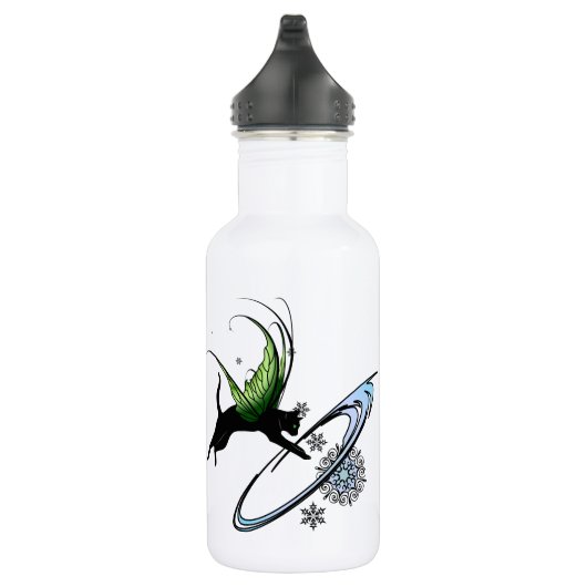 Kosmische Katze Snowflake Trinkflasche (Rechts)