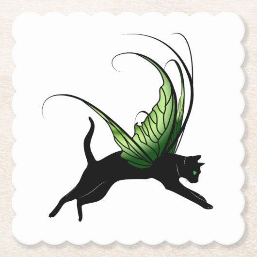 Kosmische Katze Snowflake Untersetzer (Vorderseite)