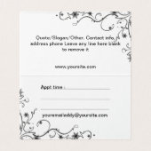 Kosmische Katze Snowflake Visitenkarten (Innenseite Aufgefaltet)